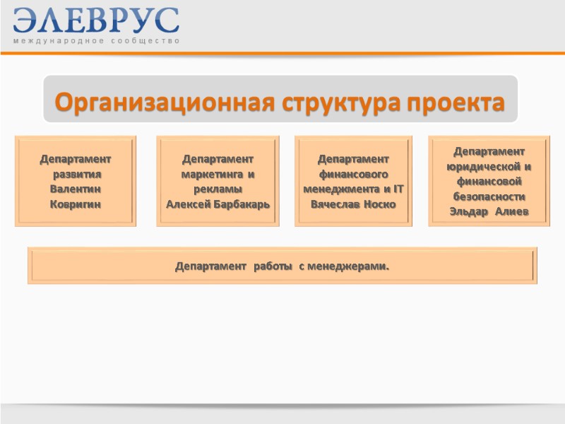Департамент  развития Валентин  Ковригин    Департамент  работы  с